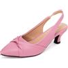 Generic Pelle Frastagliata Punta Affilata Tacco Bassino (Taglie 32-54) 4cm Muli Scollati - Primavera Estate Autunno Calzature Ampie