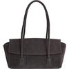 CHANGYUE Borsa sotto ascella in finta pelle scamosciata, con manico retrò, tracolla elegante per donne, lavoro, shopping, viaggi (grigio)