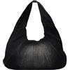 Niltracy - Borsetta in denim, borse in jeans alla moda per donna, borsa hobo in denim, borsa a tracolla Y2K, Nero