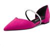 Castamere Donna Basso Tacco Heel a Punta Pumps Two-Piece Slip-on Dress 1 CM Heels Magenta Rosso A 35 EU