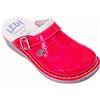 Ledi 663-24 Anatomic Zoccoli Sabot Pantofole Scarpe di Pelle, Donna, Rosso, EU 38