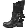 IF Fashion Scarpe da Donna Stivali Stivaletti Biker Fibbie Anfibi al Polpaccio con Fibbie 1165 Nero N.36