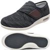POFH Scarpe Sanitarie Uomo, Artrite Edema Chiusura Regolabile Memory Foam Scarpe Terapeutiche per Diabetici da Uomo Piatte comode Sportive con Chiusura in Gancio e Anello(Color:Black Gray,Size:41 EU)