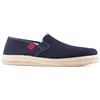 Andrés Machado - Mocassini Unisex per Donna e Uomo - AM500 - per L'Estate - Slippers - in Lino con Suola in Gomma Antiscivolo - Lino Blu Scuro, EU 44