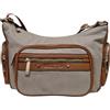 Laura Biagiotti Borsa a Tracolla da Donna, Ecopelle Stampa Tapiro, 31x20x12 cm, Due Tasche Frontali con Zip, Collezione Rosemin