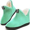 GURGER Pantofole Stivaletto Donna Invernali Chiuse Peluche Calde Ciabatte Alte Pantofole da Casa Uomo Collo Verde 40 41