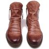 VAVENI Stivali vintage da uomo in pelle, stivali da cavaliere, scarpe da uomo antiscivolo con doppia zip, 38-48(marrone,43)