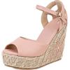 Gicoiz Moda Espadrille Donna Punta Aperta Plateau Zeppa Sandal