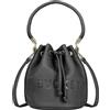 Woodland Leather Borsa a secchiello da donna in ecopelle con coulisse, borsa a tracolla da donna, Hobos e borse a tracolla da donna