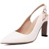 Lroey Reoly Scarpe Slingback da Donna con Tacco Largo, Pompe al Tallone Alto Appuntito Fibbia Scarpe da Festa Moda, Numero 33-45