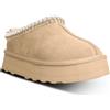metricfalcon Mini stivali da donna con plateau, pantofole da donna, pantofole da interno, senza lacci, foderate in pile, scamosciate, stivaletti corti, Beige, 37 EU