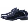 Ciabalù Scarpe Uomo Eleganti Blu Nere Lucide Scarpe Classiche Cerimonia Derby