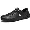 Asifn Slip on Loafers Scarpe in Pelle Traspirante Moda Lace up Scarpe da Barca Casual Piatto Leggero Sneakers con Suole in Gomma