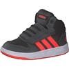 Adidas GZ7780 Hoops Mid 2.0 I Unisex - Bambini, Core Black/Solar Red/Grey Six EU 20
