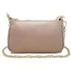 Chicca Borse Borsetta da donna in pelle, borsa a tracolla clutch pochette (Rosa Cipria)
