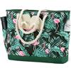 Chase Chic Borsa Mare, Morbida Borse Spiaggia Donna Molte Tasche Borsa Mare Grande XXL Famiglia Beach Viaggio Tracolla Tote Bag Piscina con Cerniera, Flamingo