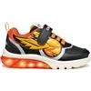 Geox Scarpe con luci Ciberdron per Bambini a Tema Harry Potter,Nero e Arancione,Chiusura a Strappo (Nero e Arancione, Sistema Taglie Calzature EU, Adolescente, Numero, Media, 32)