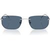 Ray-Ban Occhiali da, Argento/Blu scuro, 56 mm