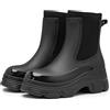 ZEPYFXIT Stivali da Pioggia Donna Impermeabili Chelsea Stivali di Gomma Galosce Eleganti Giardinaggio Scarpe Antiscivolo per Inverno Polacchine (Nero 2407, 39 EU)