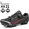 SDEQA Scarpe da Ciclismo MTB Uomo Donna, Scarpe Mountain Bike Compatibili con Pedali SPD 2 Bulloni con Tacchette, All'aperto Scarpe da Equitazione
