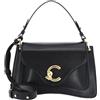 Coccinelle Pelle borsa a tracolla borsetta C-Me Calf Handbag Noir nero