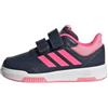 adidas Tensaur Hook And Loop Shoes, Sneaker Unisex - Bimbi 0-24, Shadow Navy Lucid Pink Bliss Pink, 20 EU