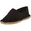 Sommerlatschen Espadrillas estive, colore Nero, con suola in gomma, Unisex, SL1402, nero (nero (nero)), 45 EU