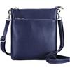 befen Borsa a tracolla in vera pelle da donna, piccola borsa a tracolla da donna, borsa a tracolla per donne, borsa di design per ragazze con tasche multiple, blu navy, 8x1x9.5 inches, Utility