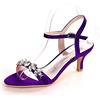 TarfiC Spillo Tacco Décolleté da Donna, Cinturino Raso Sandali per Donna Tacco Alto, Strass Scarpe per Sposa, Punta Aperta Comfort Festa Estiva Damigella d'Onore Tacchi