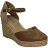 Skydiva Espadrillas con zeppa Aesthetic + da donna - iute da sparto, con fibbia - Espadrilles con zeppa alta e confortevole, eleganti e versatili, marrone, 38 EU