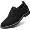 Asifn Invernali ElegantiScarpe da Uomo Stringate Classiche in Pelle Scamosciata da Uomo Scarpe Basse in Velluto Oxford Traspiranti da Lavoro Britanniche