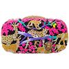 Boutique De FGG Boutique di FGG Foresta Mondo Animale Cristallo Clutch Borsa Donna Borse da Sera Formali Pochette con Strass Party Borsa,Mini,Rosa&Oro