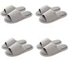 Teceyfeet Set di Ciabatte Ospiti, 4 Paia Pantofole Unisex per Donna e Uomo, Scarpe da Casa, Interno, Casual Slipper in Cotone