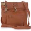 Catwalk Collection Handbags - Borsa a Tracolla Piccola in Pelle - Borsa Messenger Donna - Borsetta con Tracolla Regolabile - Dispatch - Marrone Chiaro