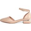 Rio Fiore Pumps, décolleté da donna, tacco a blocco, 4 cm, nero/bianco/beige, morbida finta pelle scamosciata/ecopelle, comode scarpe con tacco basso R22, beige., 35 EU