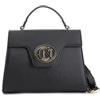 CAFèNOIR - Borsa A Mano Con Pattina In Saffiano Con Logo Ovale Smaltato In Tono, Da Donna, Colore Nero, Taglia Onesize