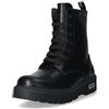 Cult Young Stivaletto Donna T-360D, Sintetico Nero, Suola Platform 2 cm, Tacco 4 cm, Altezza Gambale 16 cm