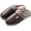 Asifn Donna Casa Pantofole Uomo Antiscivolo Peluche Scarpe Inverno Caldo Morbido Invernali Ciabatte（Marrone，48/49 EU，49/50 Taglia del Marchio