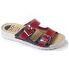 Ledi 202-6 Anatomic Sandali Zoccoli Sabot Pantofole Scarpe di Pelle, Donna, Rosso-Blu-Bianco, EU 39