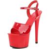 BeAUZQ Sandali da Donna 17cm Tacchi Alti Sexy Stripper Performance sul palco Pole Dancing Tacchi Alti Discoteca Party Dance Sandali con Plateau
