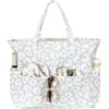 LEDAOU Grande borsa da spiaggia con cerniera da donna, impermeabile, borsa a tracolla, borsa shopper con chiusura lampo, borsa da viaggio per piscina fitness, Leopardo bianco, L