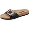 QUEEN HELENA Ciabatte a Fascia Estive Basse Casual Donna X32-200 (Nero, Sistema Taglie Calzature EU, Adulto, Donna, Numero, Media, 37)