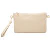 Mauro Pelletteria Pochette Donna con Tracolla Borsa Clutch Donna Elegante in Pelle Morbida Made in Italy Borsa da Polso Modello Mya Avorio