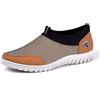 Asifn Mocassini da Passeggio Leggeri Comodi Casual da Uomo Slip-on Scarpe da Barca Piatte Fashion Outdoor Driving Travel（Beige,38 EU