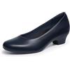 DREAM PAIRS Scarpe da Donna con Tacco Basso | Punta rotonda spessa da 4,1 cm, comoda senza lacci, con tacco basso, formale, casual, lavoro, ufficio, lavoro, quotidiano