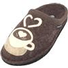Haflinger - Pantofole con motivo animalier in lana per unisex, Marrone, 39 EU