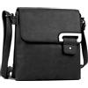 AOSSTA Borsa a tracolla da donna a tracolla con tasche multiple e tasche con cerniera, con tasca portaoggetti e tracolla regolabile, Nero , One size
