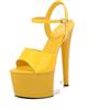 BeAUZQ Sandali da Donna 17cm Tacchi Alti Sexy Stripper Performance sul palco Pole Dancing Tacchi Alti Discoteca Party Dance Sandali con Plateau