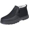 Generico Scarpe Antipioggia Uomo Scarpe Uomo Desert Boot Stivali da Neve Caldi e Casuali da Uomo, in Velluto, con Fondo Spesso, in Autunno e Primavera, di Grandi Scarpe con Pelo Uomo (Black, 46)