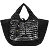 Gianni CHIARINI Maxi Borsa a spalla Donna in paglia nera